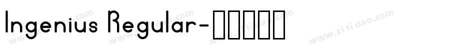 Ingenius Regular字体转换